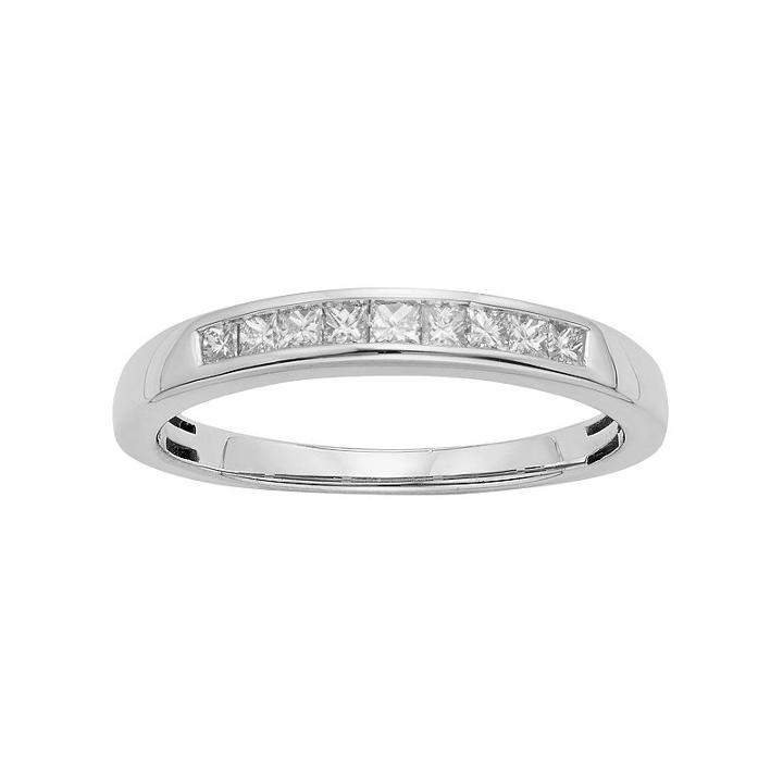 Igl Certified Diamond Wedding Ring In 14k Gold (1/4 Carat T.w.), Women's, Size: 7.50, White