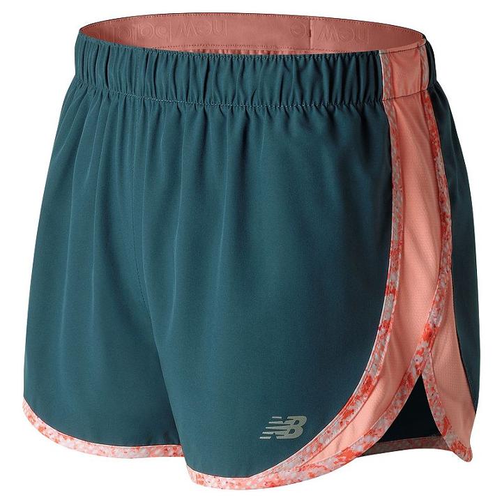 Women's New Balance Accelerate Woven Workout Shorts, Size: Medium, Brt Red