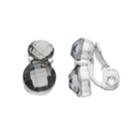 Napier Double Drop Clip-on Earrings, Women's, Grey