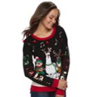 Juniors' Plus Size It's Our Time Fa La La Ugly Christmas Sweater, Teens, Size: 3xl, Black