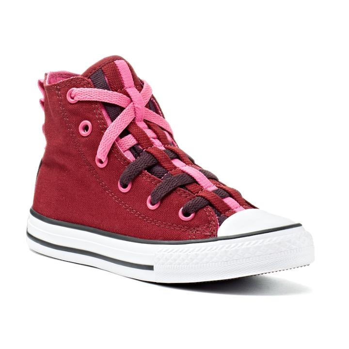 Kids' Converse Chuck Taylor All Star Loopholes High-top Sneakers, Girl's, Size: 3, Dark Red