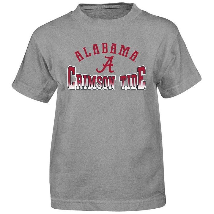 Boys 4-7 Alabama Crimson Tide Cotton Tee, Size: L(7), Grey (charcoal)