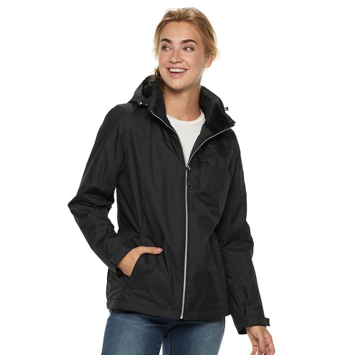 Women's Zeroxposur Myra Hooded Midweight Jacket, Size: Xxl, Black