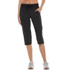 Women's Tek Gear&reg; Ruched Straight Leg Capris, Size: Xl, Black