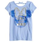 Disney's Minnie Mouse Girls 4-10 Tie Back Girls Run The World Graphic Tee By Disney/jumping Beans&reg;, Size: 7, Light Blue