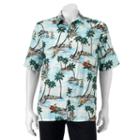 Men's Batik Bay Classic-fit Tropical Button-down Shirt, Size: Large, Turquoise/blue (turq/aqua)