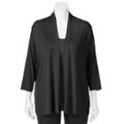 Plus Size Croft & Barrow&reg; Open-front Cardigan, Women's, Size: 1xl, Black