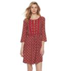 Women's Dana Buchman Drawstring Crepe Dress, Size: Xl, Med Red