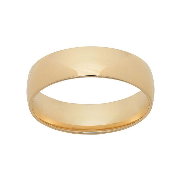 14k Gold Wedding Band - Men, Size: 13, Yellow
