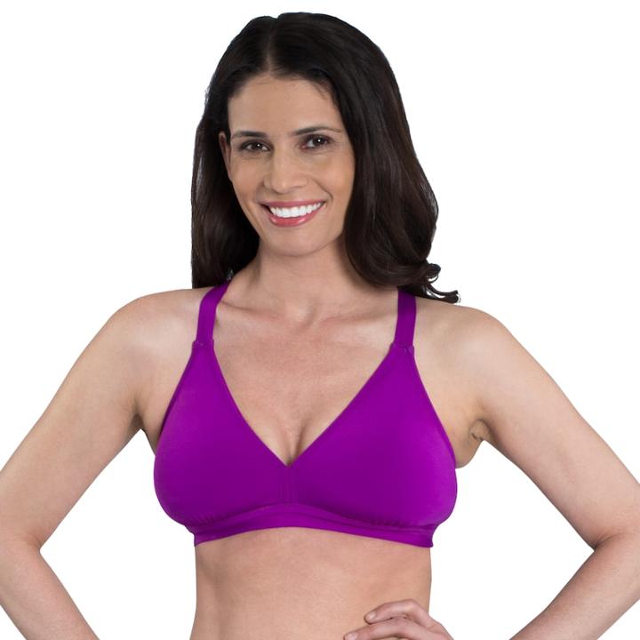 Plus Size Women's Dolfin Bikini Top, Size: 40, Brt Purple