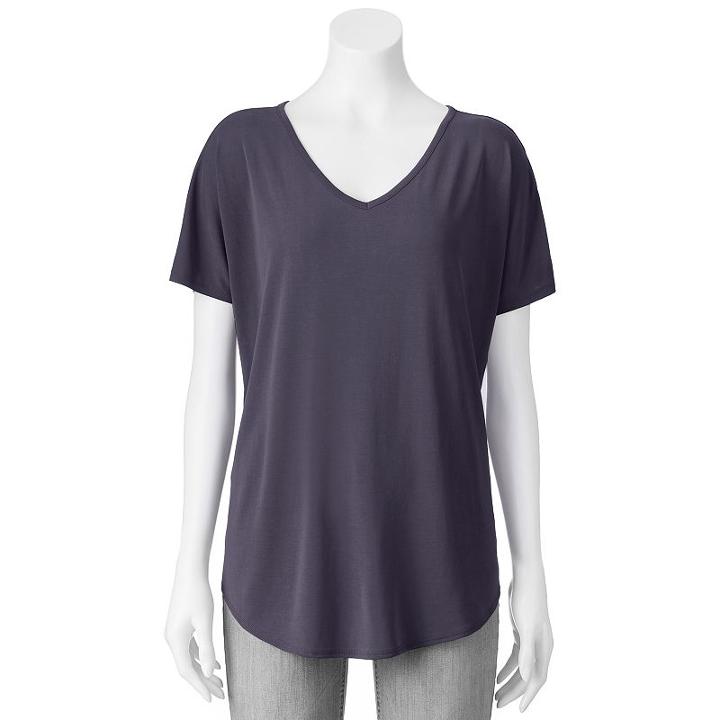 Juniors' Pink Rose Cupro Short Sleeve Tee, Teens, Size: Small, Grey Other
