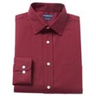 Men's Croft & Barrow&reg; Fitted Easy-care Spread-collar Dress Shirt, Size: 18 36/37, Red