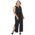 Plus Size Suite 7 Slit Jumpsuit, Women's, Size: 22 W, Black