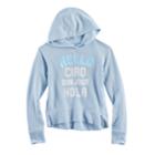 Girls 7-16 & Plus Size So&reg; Split Hem Graphic Hoodie, Size: 7-8, Light Blue