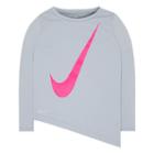 Girls 4-6x Nike Dri-fit Asymmetrical Tee, Girl's, Size: 6x, Light Grey