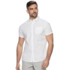 Men's Marc Anthony Slim-fit Linen Button-down Shirt, Size: Large, White