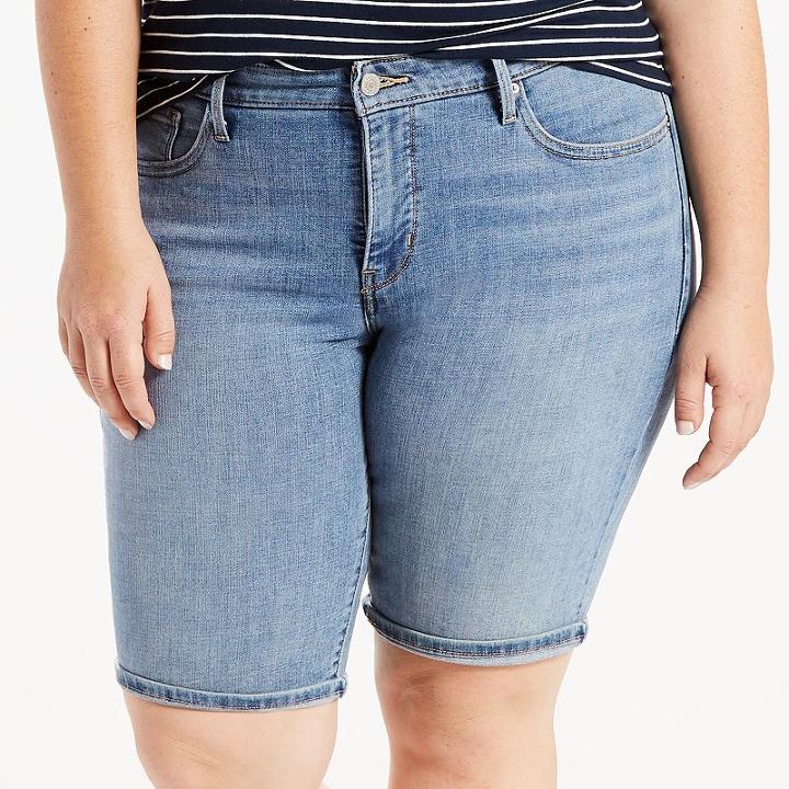 Plus Size Levi's&reg; Perfectly Shaping Jean Bermuda Shorts, Women's, Size: 16 W, Light Blue