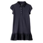 Girls 4-6x Chaps School Uniform Polo Dress, Girl's, Size: Small, Blue (navy)