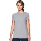 Women's Under Armour Big Logo Short Sleeve Graphic Tee, Size: Xl, Dark Grey