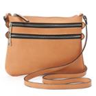 Mondani Rhodes Double Zip Crossbody, Women's, Med Beige