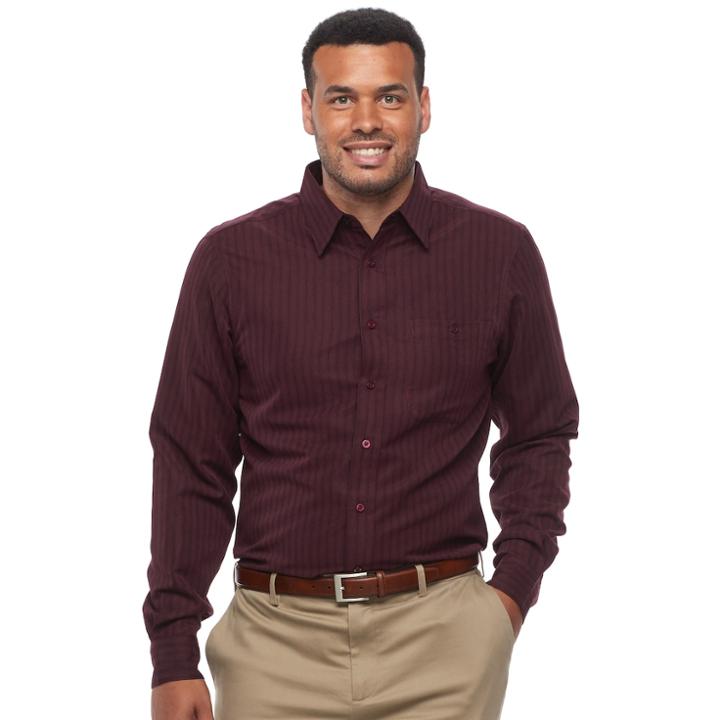 Big & Tall Haggar Classic-fit Easy-care Button-down Shirt, Men's, Size: 4xb, Drk Purple