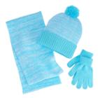 Girls 4-16 Berkshire 3-pc. Marled Infinity Scarf, Hat & Gloves Set, Girl's, Dark Brown