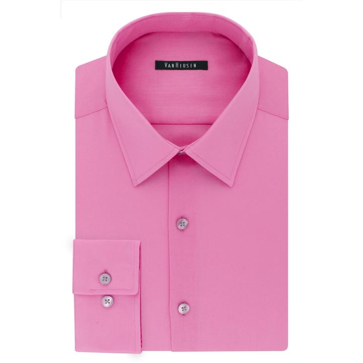 Men's Van Heusen Slim-fit Flex Collar Stretch Dress Shirt, Size: 18.5-34/35, Med Pink