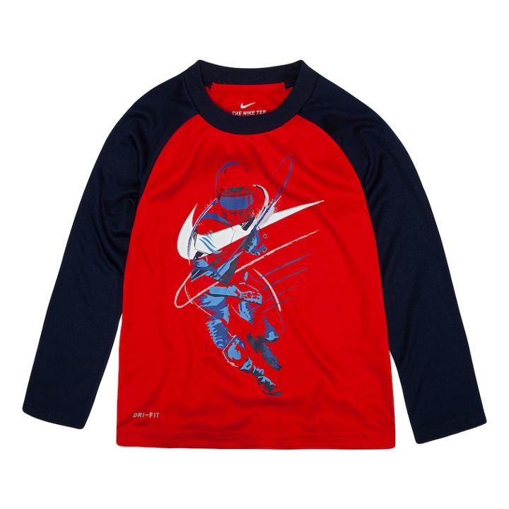 Boys 4-7 Nike Dri-fit Raglan Graphic Tee, Size: 6, Brt Red