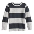 Boys 4-12 Jumping Beans&reg; Striped Thermal Knit Top, Size: 12, Light Grey