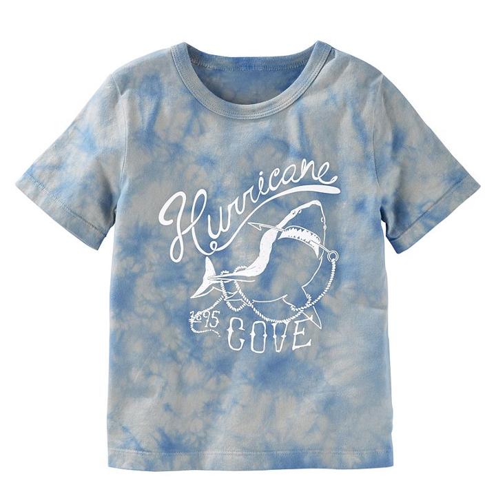 Boys 4-12 Oshkosh B'gosh&reg; Tie-dyed Hurricane Cove Shark Graphic Tee, Boy's, Size: 5, Med Blue