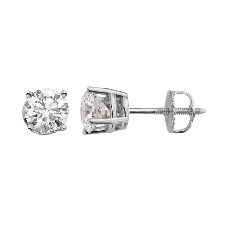Evergreen Diamonds 1 Carat T.w. Igl Certified Lab-created Diamond Stud Earrings, Women's, White
