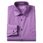 Men's Van Heusen Regular-fit Lux Sateen Dress Shirt, Size: 15.5-32/33, Brt Purple