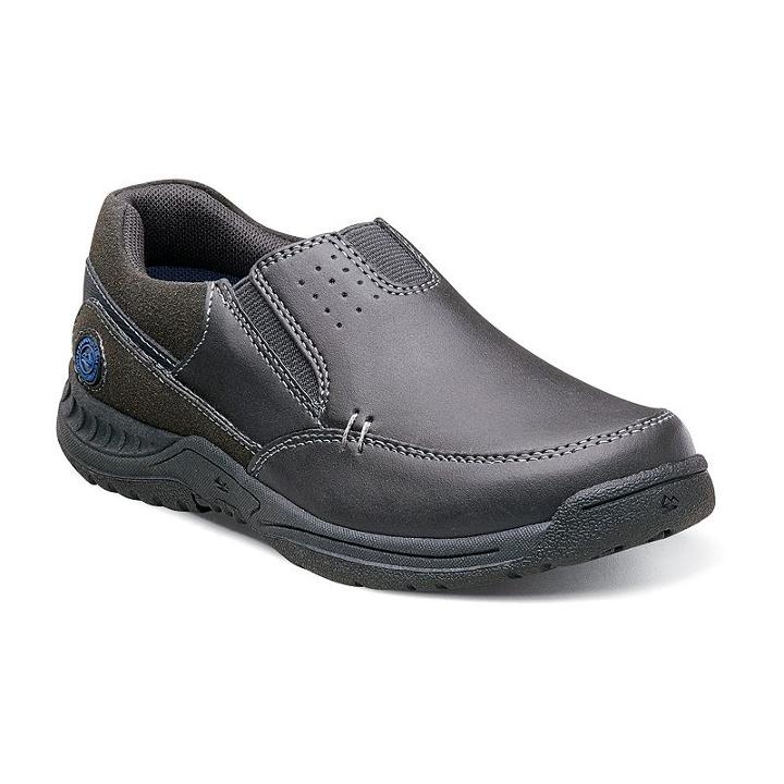 Nunn Bush High Cliff Jr. Boys' Moc Toe Casual Slip-on Shoes, Boy's, Size: Medium (5), Black