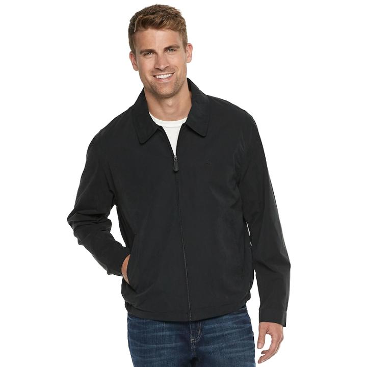 Men's Izod Microfiber Golf Jacket, Size: Xxl, Black