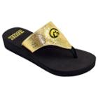 Women's Iowa Hawkeyes Shine Platform Flip-flops, Size: Xl, Gold