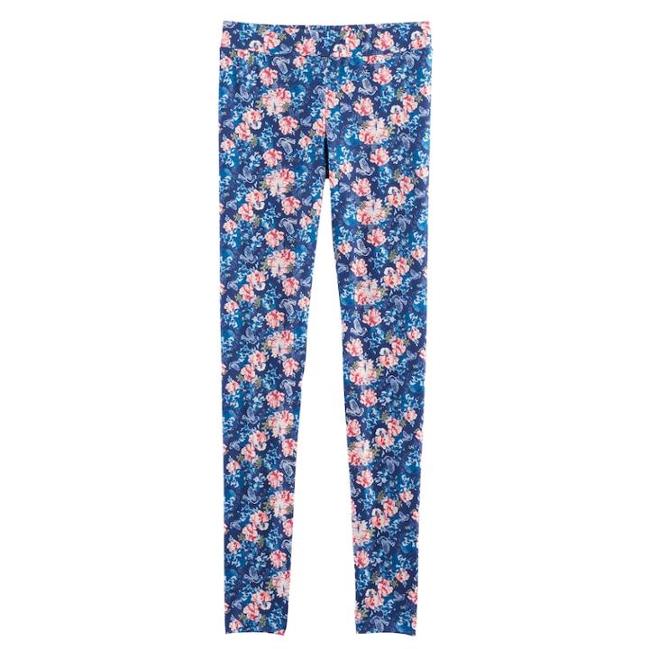 Girls 7-16 American Girl Floral Jersey Leggings, Size: Small, Multi