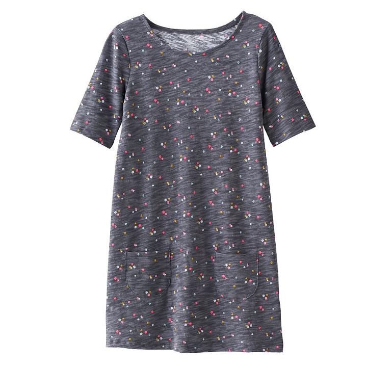 Girls 4-10 Jumping Beans&reg; Shift Dress, Size: 10, Grey