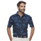Men's Croft & Barrow&reg; Classic-fit Stretch Crosshatch Button-down Shirt, Size: Large, Blue