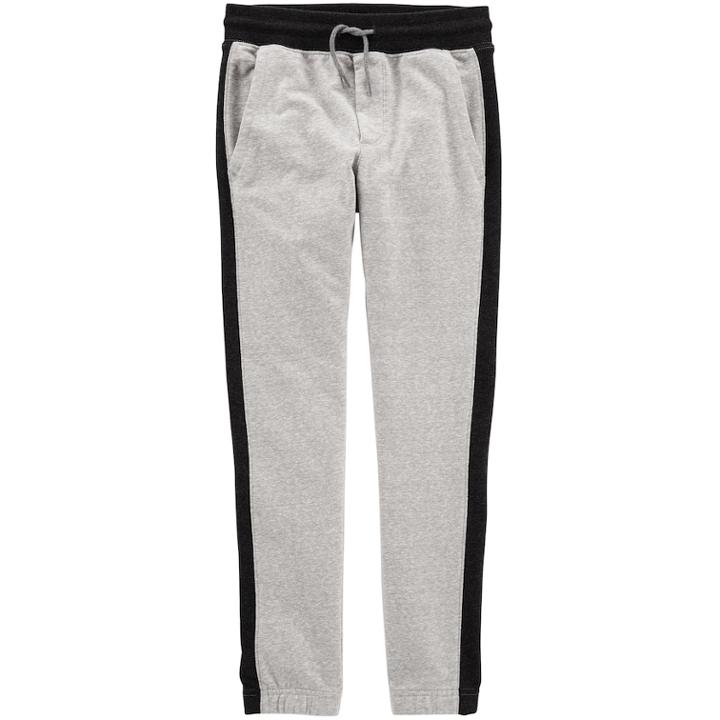 Boys 4-12 Oshkosh B'gosh&reg; Slouch Striped Jogger Pants, Size: 8, Light Grey