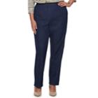 Plus Size Alfred Dunner Studio Pull-on Straight Leg Jeans, Women's, Size: 22 - Regular, Dark Blue