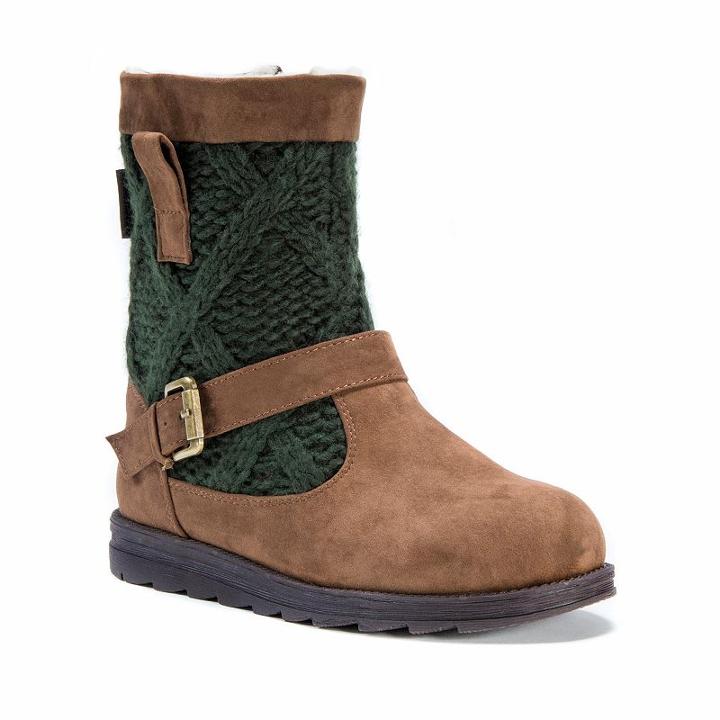 Muk Luks Gina Women's Water-resistant Boots, Girl's, Size: 8, Green