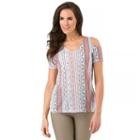 Women's Haggar Cold Shoulder Tee, Size: Xl, Pink Other