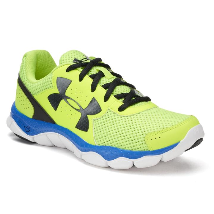 Under Armour Engage Grade School Boys' Running Shoes, Size: 4, Dark Green