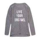Girls 7-16 Harper & Elliott Waffle Textured Graphic Tee, Size: Small, Grey (charcoal)