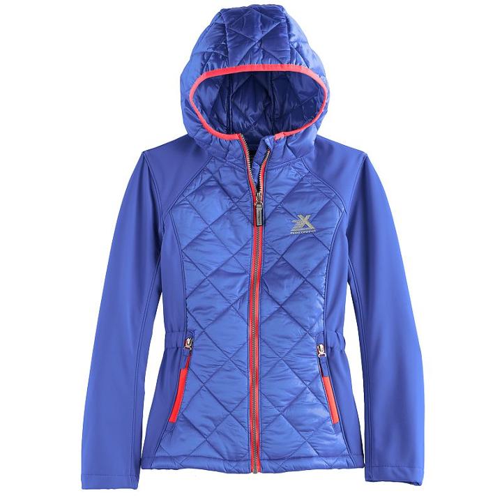 Girls 7-16 Zeroxposur Midweight Eleanor Puffer Transitional Jacket, Size: 7-8, Light Pink