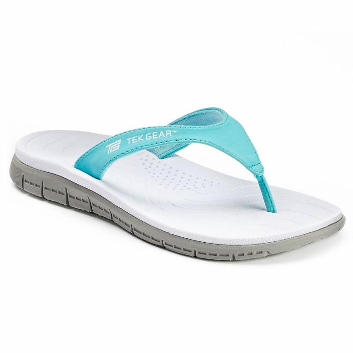 Tek Gear&reg; Women's Textured Sport Thong Flip-flops, Size: Large, White