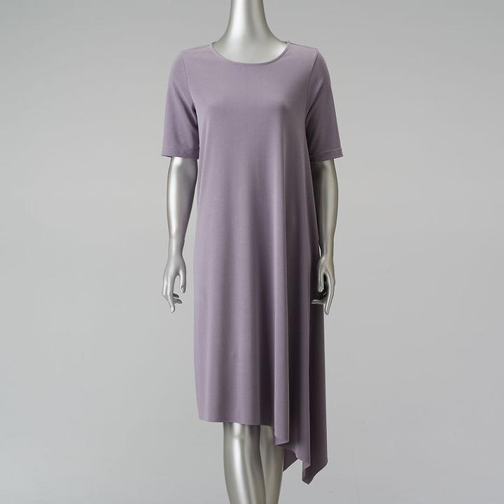 Women's Simply Vera Vera Wang Simply Separates Asymmetrical T-shirt Dress, Size: Medium, Med Purple