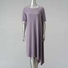 Women's Simply Vera Vera Wang Simply Separates Asymmetrical T-shirt Dress, Size: Medium, Med Purple