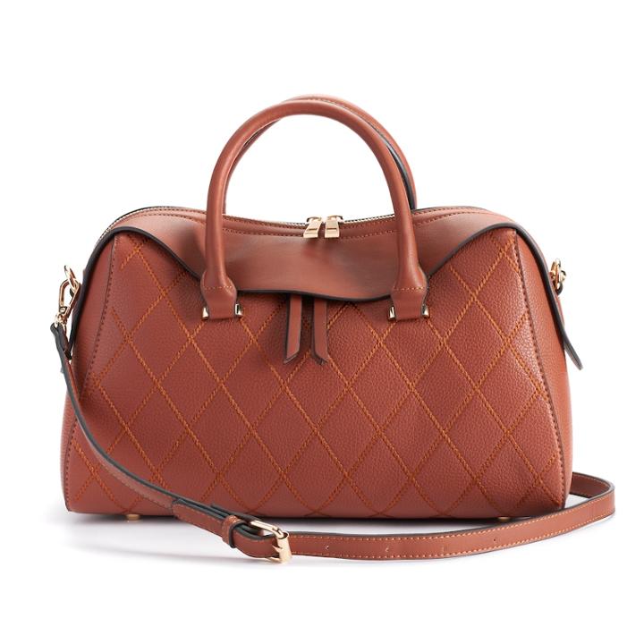 Mellow World Felicity Quilted Satchel, Women's, Purple