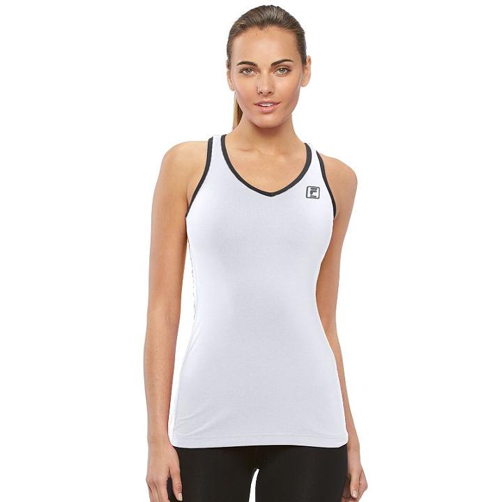 Women's Fila Sport&reg; Basic Racer Workout Tank Top, Size: Xl, White